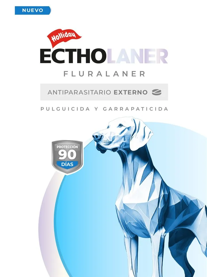 Placa del antiparasitario externo Ectholaner de Holliday, con protección por 90 días